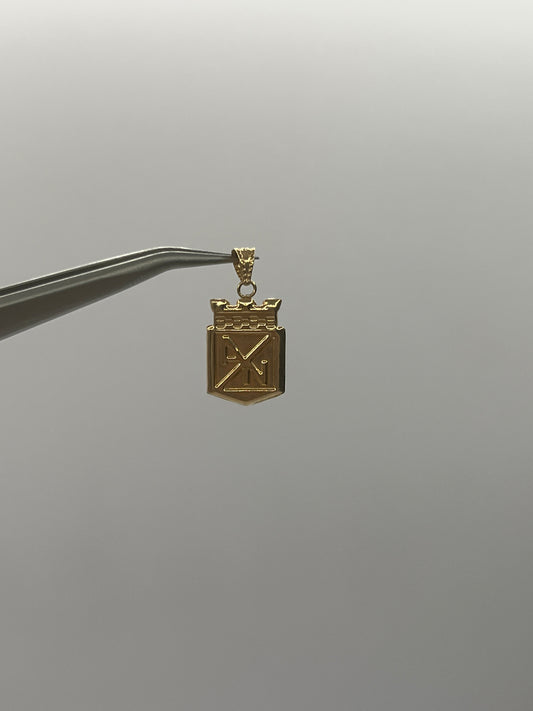 Dije Atletico Nacional Oro amarillo 18k 0,65 Gr / 10,9 mm / 1,5 Cm