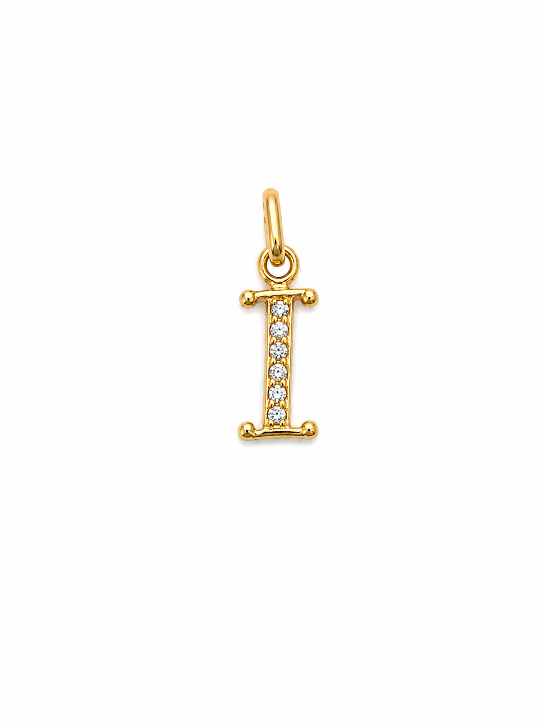 Dije letra I Oro amarillo 18k 0,62 Gr / 6,38 mm / 1,5 Cm