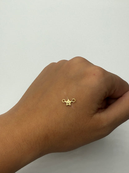 Herraje Estrella Oro amarillo 18k 0,17 Gr / 0,6 Cm