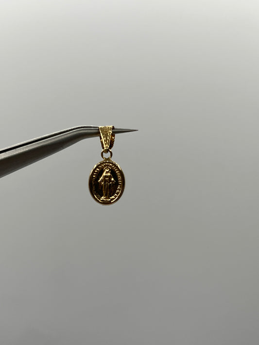 Dije Virgen Milagrosa Oro amarillo 18k 0,47 Gr / 8 mm / 1,2 Cm