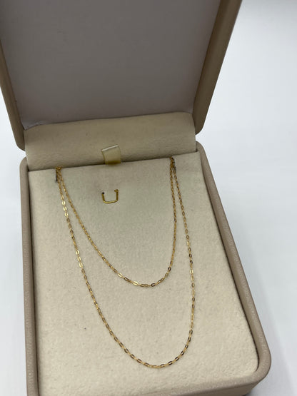 Cadena It Cajon Oro amarillo 18k +3 / 0,86 Gr / 1 mm / 45 Cm