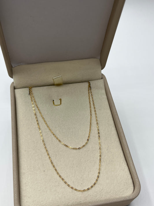 Cadena It Cajon Oro amarillo 18k +3 / 0,86 Gr / 1 mm / 45 Cm