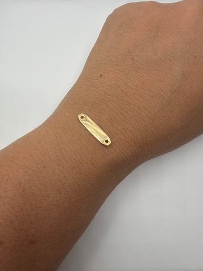 Herraje Placa Oro amarillo 18k 0,49 Gr / 2,1 Cm