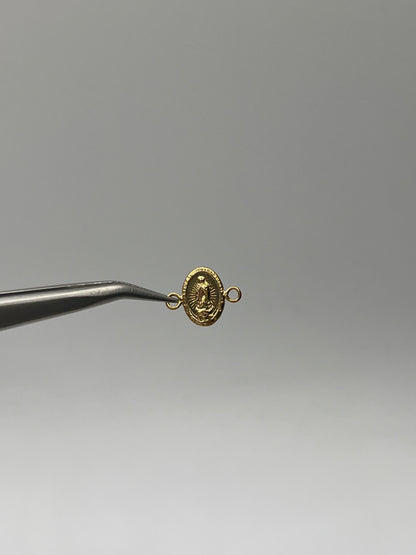 Herraje Virgen Guadalupe Oro amarillo 18k 0,32 Gr / 1 Cm