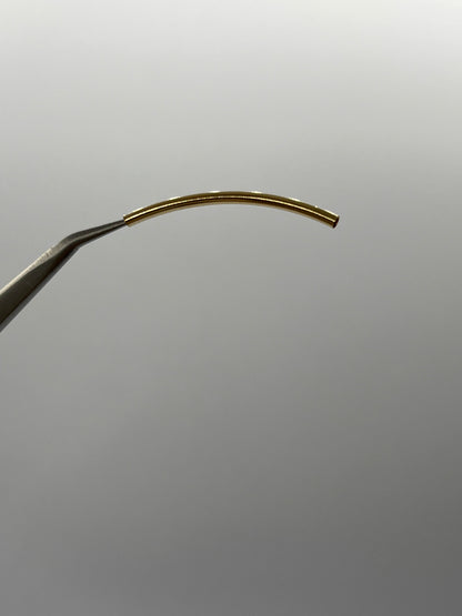 Herraje Tubo Liso Oro amarillo 18k 0,26 Gr / 3,3 Cm