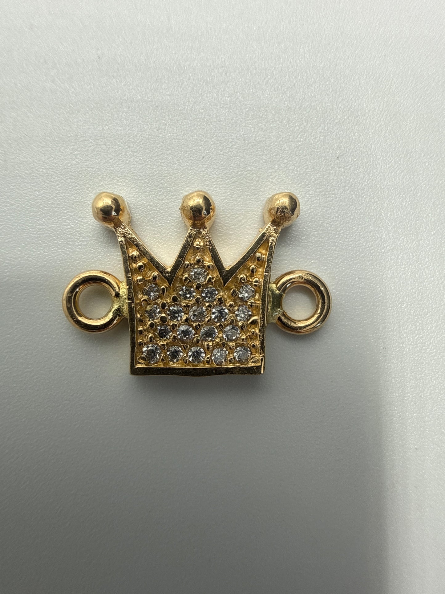 Herraje RX Circon Blanco Oro amarillo 18k 1,08 Gr / 1 Cm
