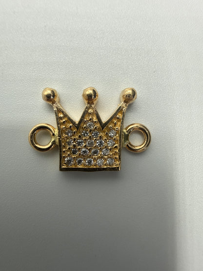 Herraje RX Circon Blanco Oro amarillo 18k 1,08 Gr / 1 Cm