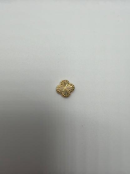 Herraje Trebol Diamantado Oro amarillo 18k 0,21 Gr / 0,8 Cm