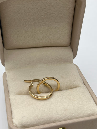 Candonga Lisa Oro amarillo 18k 1,25 Gr / 1,8 Cm