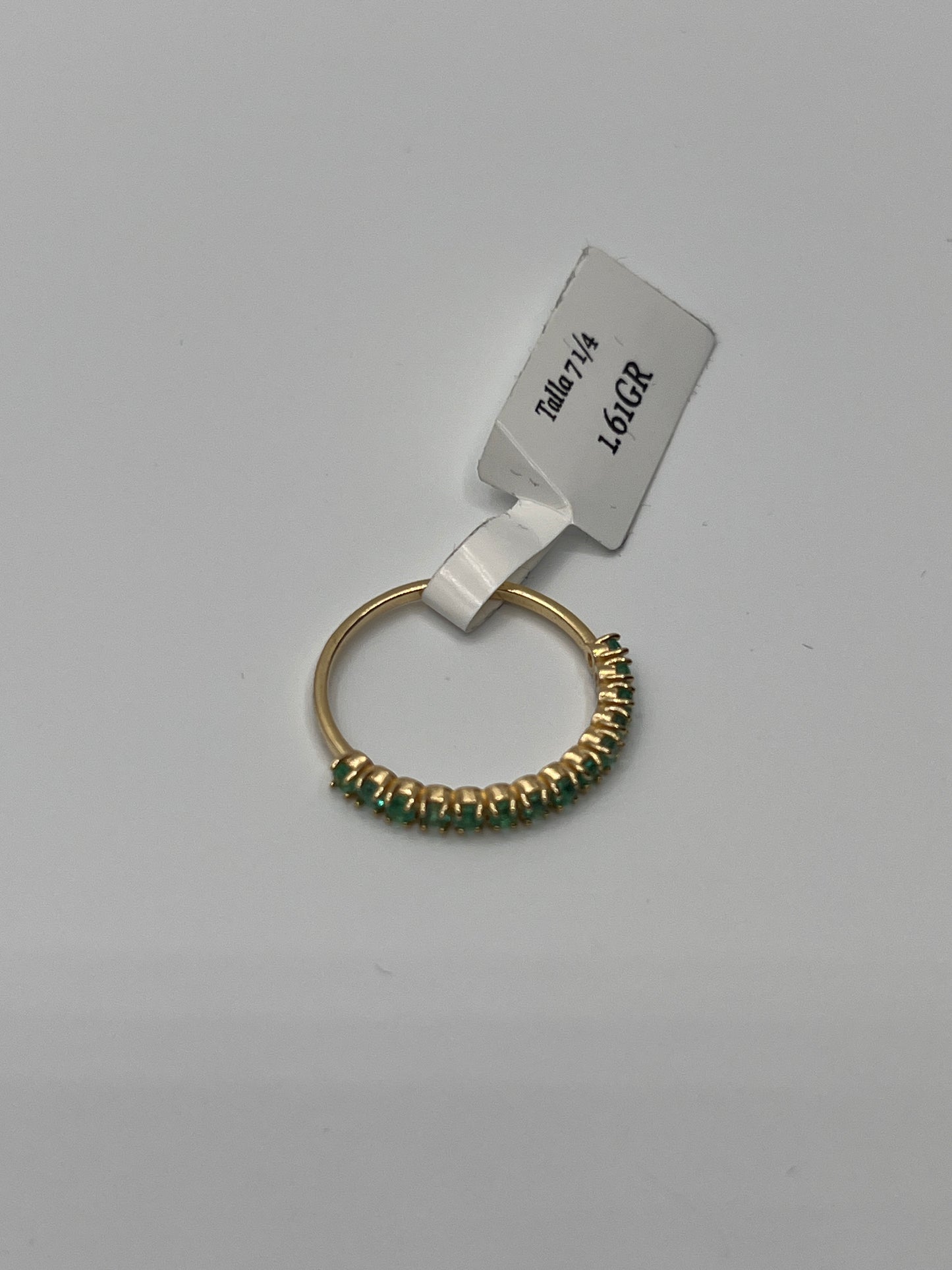 Anillo churumbela esmeralda Oro amarillo 18k / 1.61GR / 7 1/4 (JOYA)