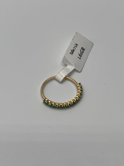 Anillo churumbela esmeralda Oro amarillo 18k / 1.61GR / 7 1/4 (JOYA)