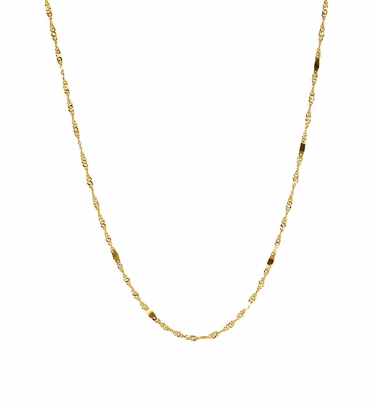 Cadena It Singapur Flor Espejo Oro amarillo 18k +3 / 1,40 Gr / 1,30 mm / 45 Cm