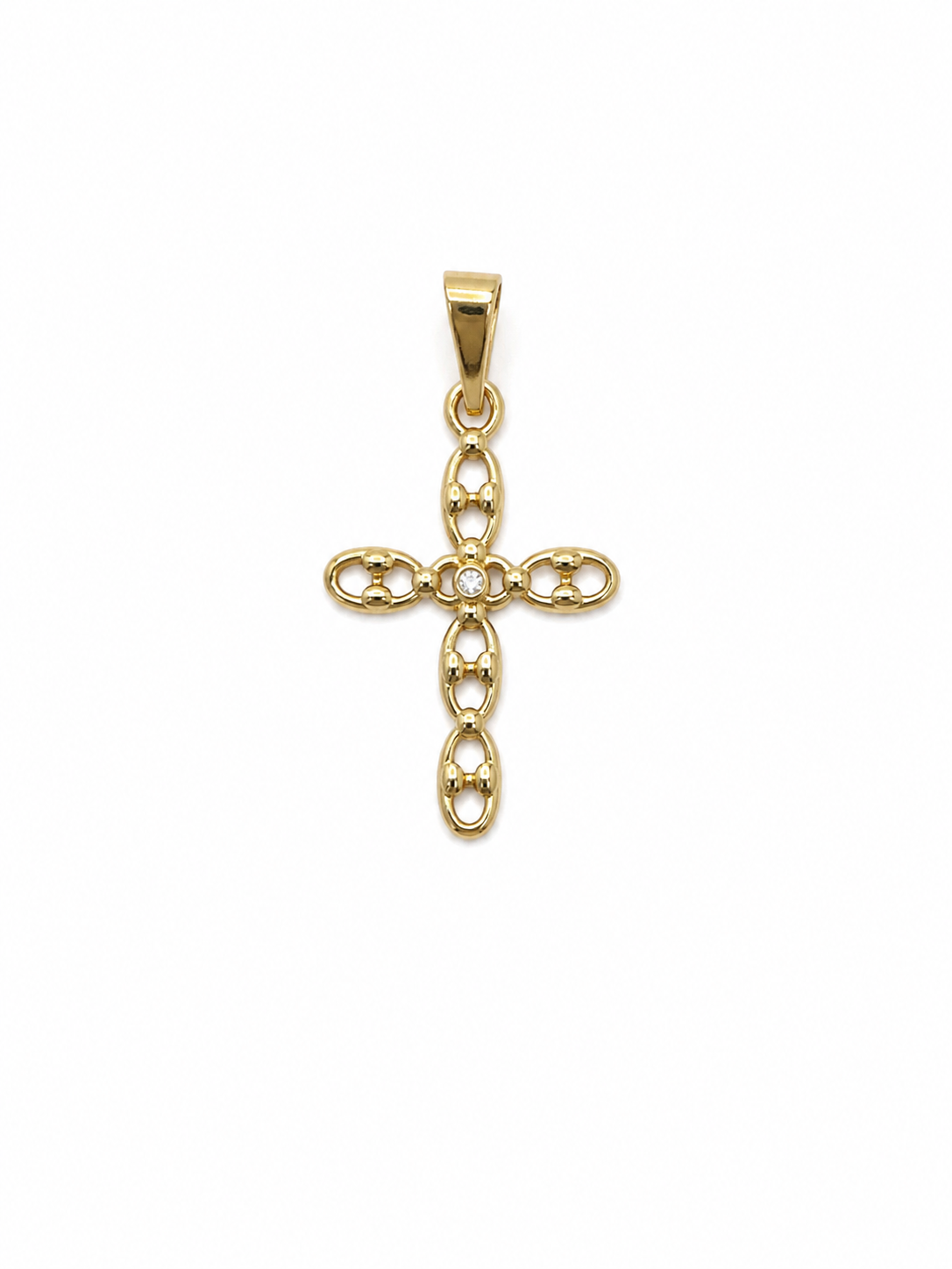 Dije Cruz GC Oro amarillo 18k 0,85 Gr / 15,50 mm / 2,15 Cm
