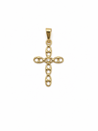 Dije Cruz GC Oro amarillo 18k 0,85 Gr / 15,50 mm / 2,15 Cm