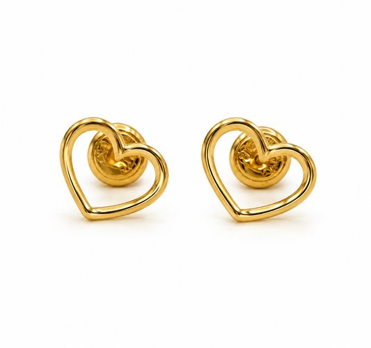 Topos Corazon Silueta Oro amarillo 18k 0,65 Gr / 8,1 mm