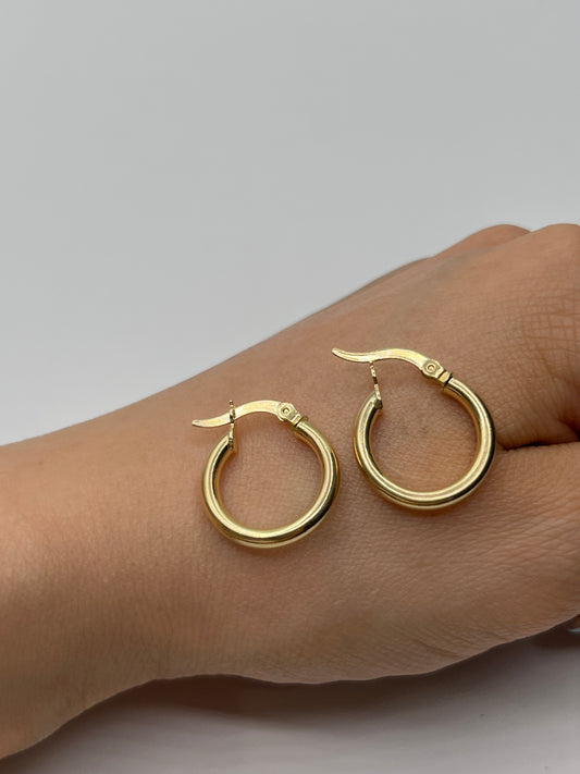 Candonga Lisa Oro amarillo 18k 1,76 Gr / 2 Cm