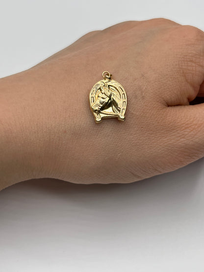 Dije Caballo Oro amarillo 18k 1 Gr / 13,40 mm / 1,3 Cm