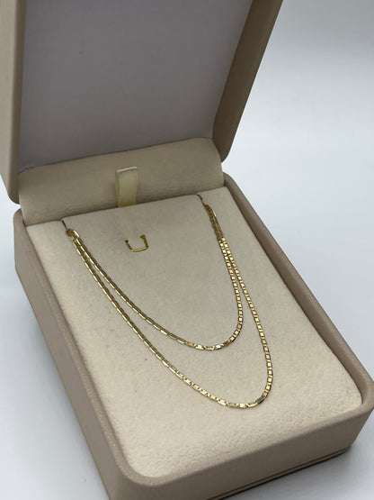 Cadena It plana Oro amarillo 18k +3 / 1,97 Gr / 1,51 mm / 45 Cm