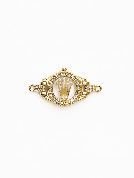 Herraje RX Circon Blanco Oro amarillo 18k 3,21 Gr / 3,5 Cm