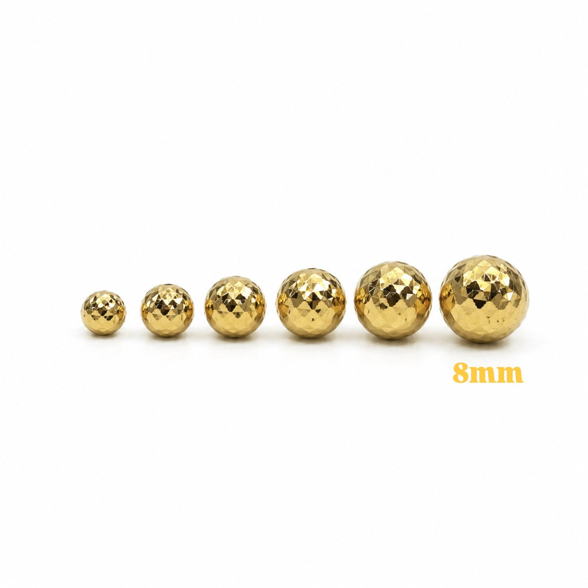 Bola Diamantada 8mm / Oro Amarillo