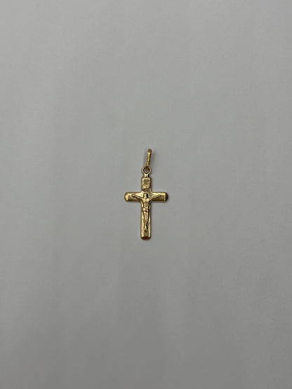 Dije Cruz Cristo Oro amarillo 18k 0,61 Gr / 14 mm / 2,4 Cm