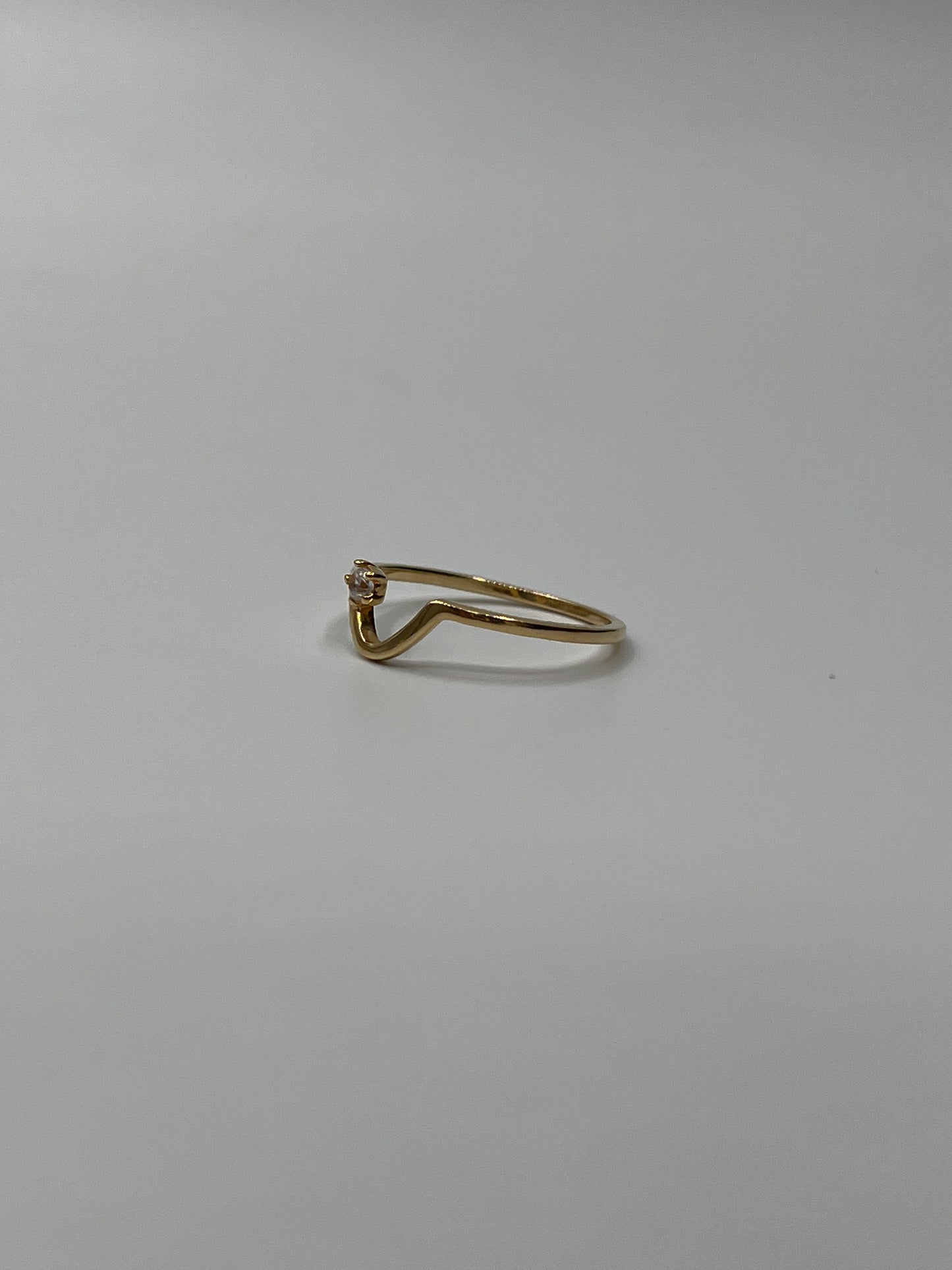Anillo Anillo Circon Blanco Oro amarillo 18k / Talla 5 3/4 / 1,29 Gr / 6,20 mm