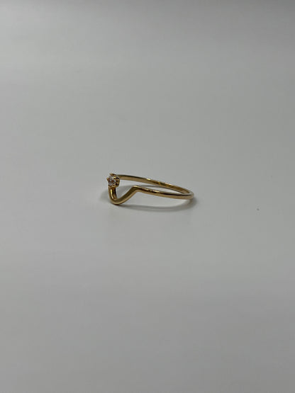 Anillo Anillo Circon Blanco Oro amarillo 18k / Talla 5 3/4 / 1,29 Gr / 6,20 mm