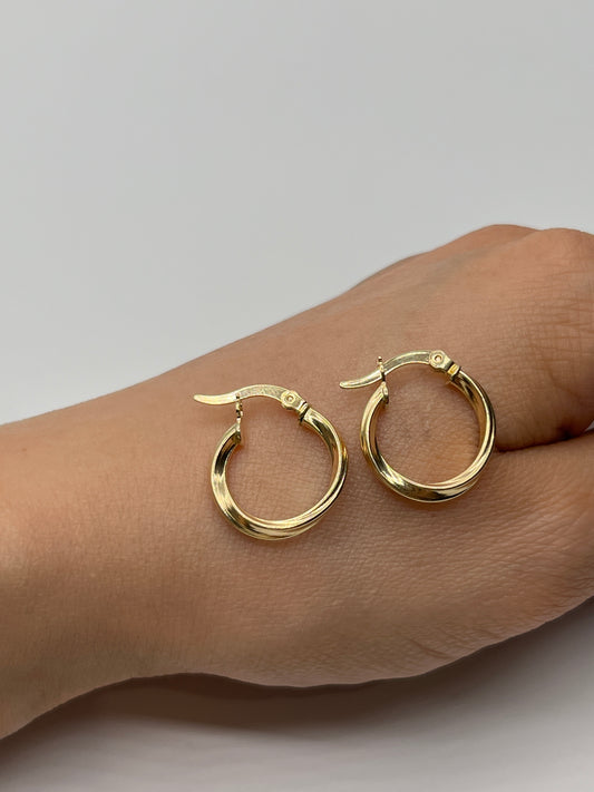 Candonga Entorchada Oro amarillo 18k 1,69 Gr / 1,9 Cm