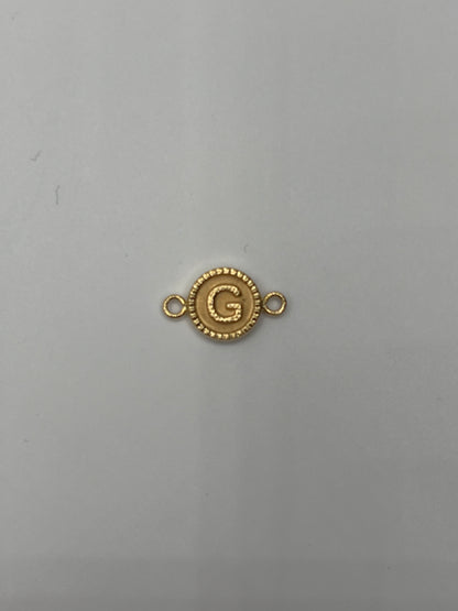 Herraje Letra G Oro amarillo 18k 0,60 Gr / 1 Cm