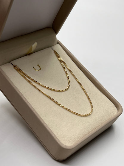 Cadena It Mini Cubana Oro amarillo 18k +3 / 2,44 Gr / 2 mm / 45 Cm