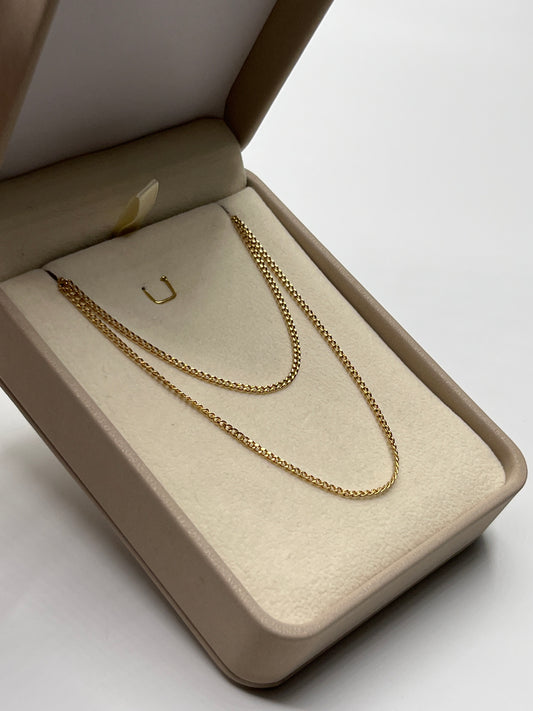 Cadena It Mini Cubana Oro amarillo 18k +3 / 2,44 Gr / 2 mm / 45 Cm