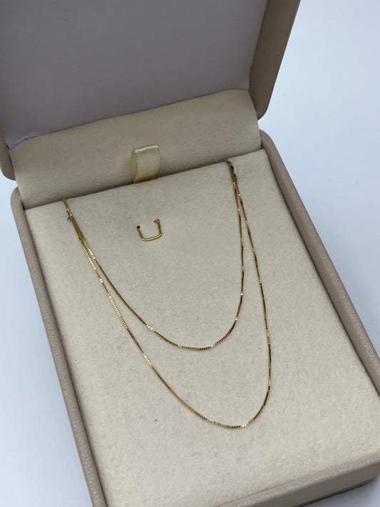 Cadena It Veneciana Oro amarillo 18k +3 / 1,07 Gr / 0,50 mm / 45 Cm