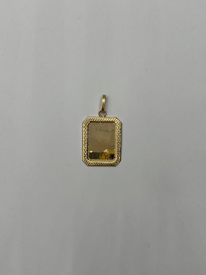 Dije Placa Oro amarillo 18k 0,76 Gr / 14,3 mm / 1,8 Cm