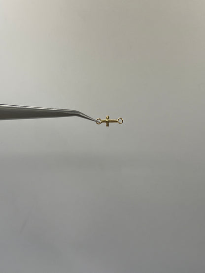 Herraje Cruz Lisa Oro amarillo 18k 0,17 Gr / 0,9 Cm