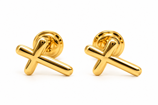 Topos Cruz Lisa Oro amarillo 18k 0,55 Gr / 7 mm