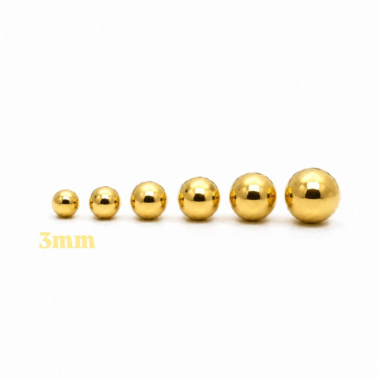 Bola Lisa 3mm / Oro Amarillo