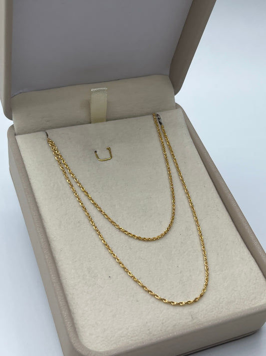 Cadena It Mini Lazo Oro amarillo 18k +3 / 1,11 Gr / 1 mm / 60 Cm