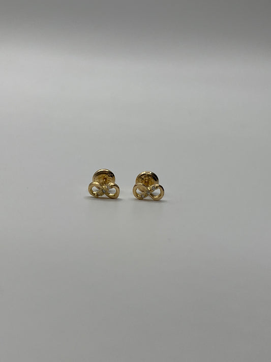 Topos Infinito Circon Blanco Oro amarillo 18k 0,85 Gr / 4 mm