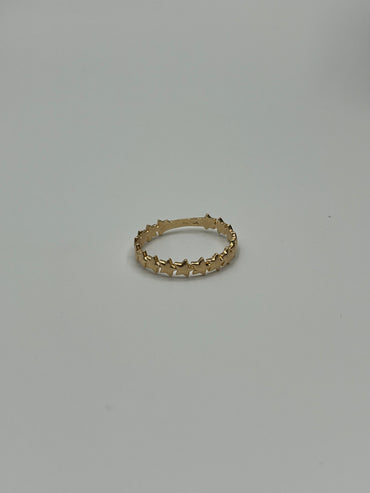 Anillo estrella Oro amarillo 18k / Talla 8 1/4 / 2,03 Gr / 3 mm