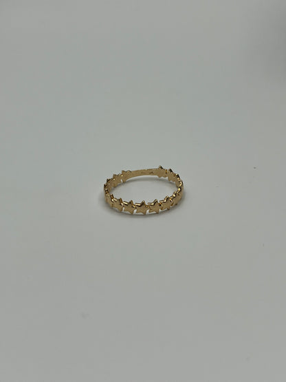 Anillo estrella Oro amarillo 18k / Talla 8 1/4 / 2,03 Gr / 3 mm