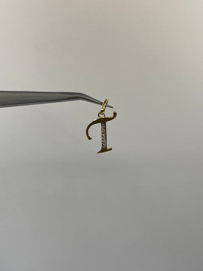 Dije Letra T Oro amarillo 18k 0,70 Gr / 11,40 mm / 1,5 Cm