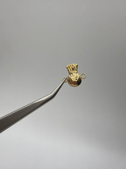 Herraje Bolsa Dinero Oro amarillo 18k 0,41 Gr / 1,2 Cm