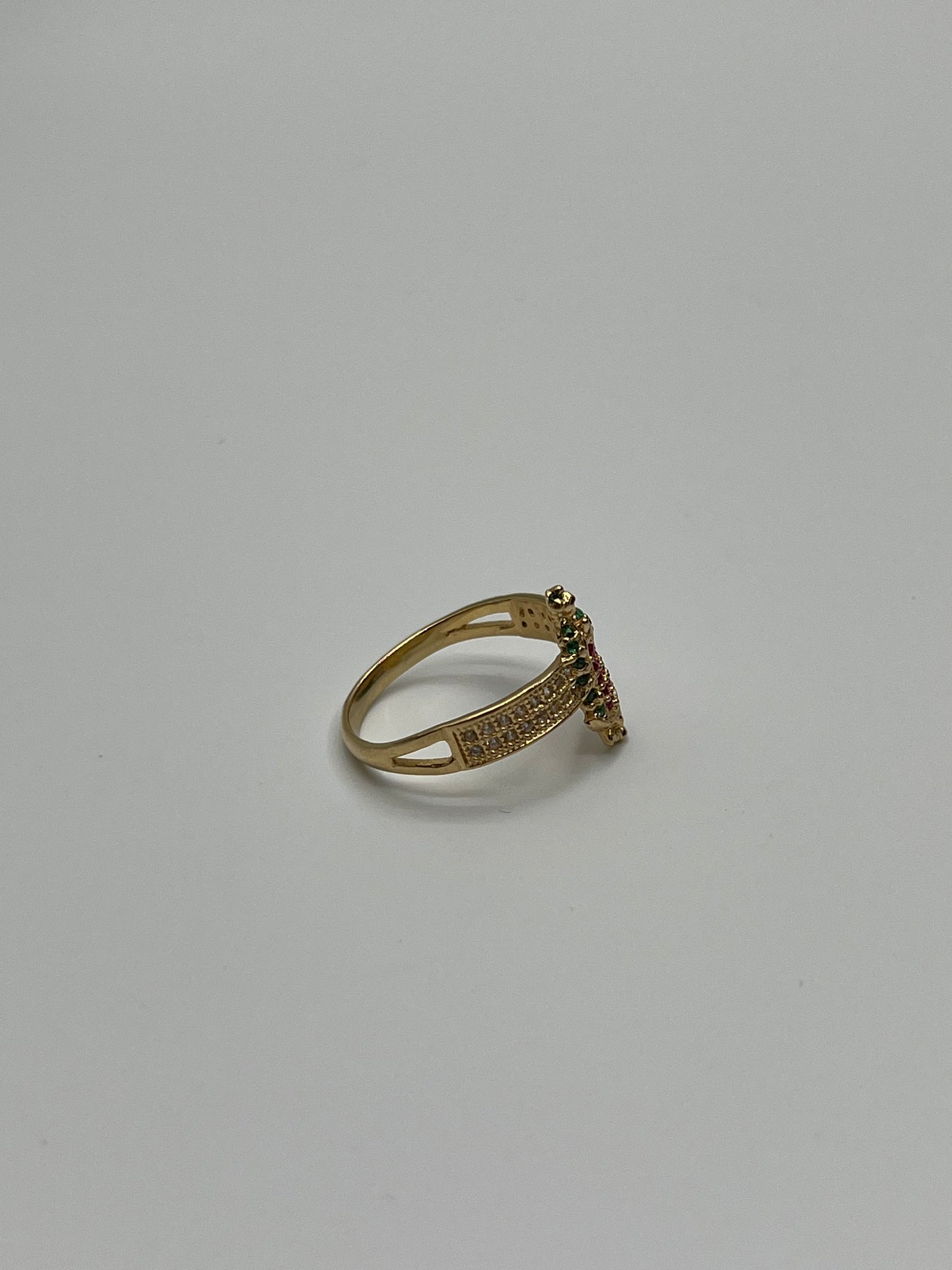 Anillo Virgen guadalupe silueta Oro amarillo 18k / Talla 6 3/4 / 2,80 Gr
