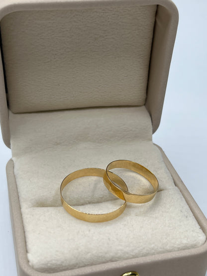 Set Argollas Matrimonio Lisa / 2.11 Gr / Talla 7 1/4 y 11 1/2 / 3.55mm