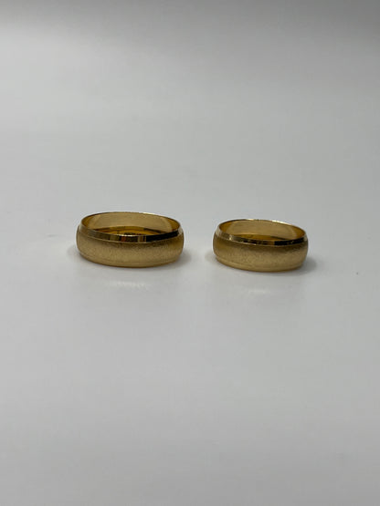 Set Argollas Matrimonio Linea Mate / 4,33 Gr / Talla 6 y 8 3/4 / 6.25mm ID: 1109