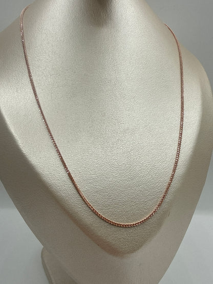 Cadena It Franco Oro blanco y Oro rosa 18k +1 / 3,65 Gr / 1 mm / 60 Cm