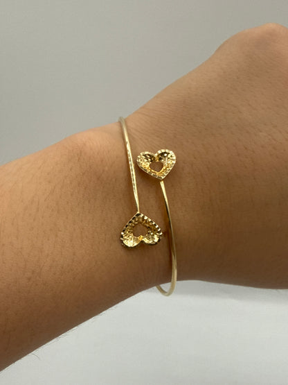 Aro It Corazon Diamantado Oro amarillo 18k +4 / 3,51 Gr / 10,7 mm / 20 Cm