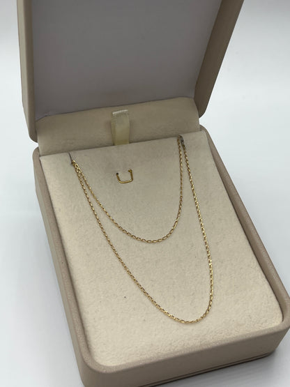 Cadena It Eslabon Oro amarillo 18k +3 / 1,29 Gr / 1 mm / 45 Cm