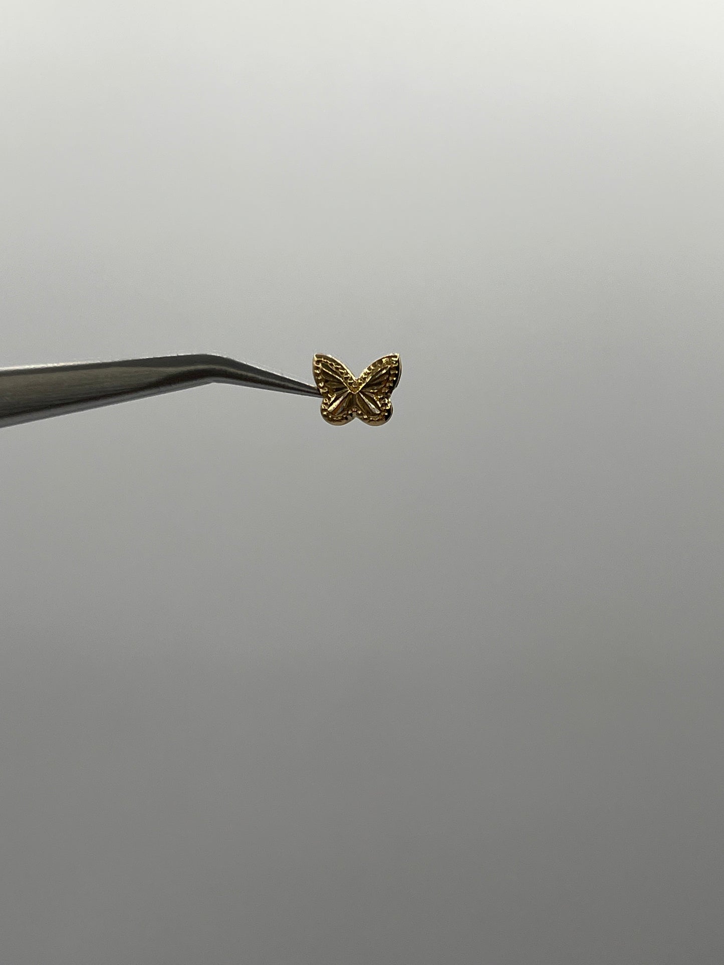Herraje Mariposa Diamantada Oro amarillo 18k 0,29 Gr / 0,6 Cm