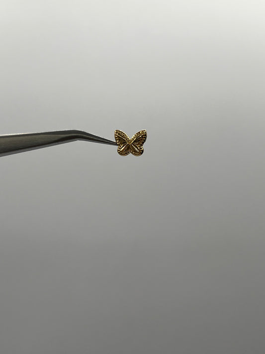 Herraje Mariposa Diamantada Oro amarillo 18k 0,29 Gr / 0,6 Cm